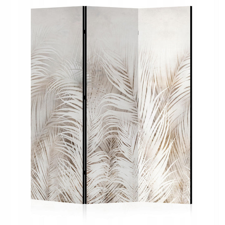 Dekoratīvais aizslietnis ar palmu lapu motīvu, divpusējs, bēšā krāsā, 135x172 L-ART