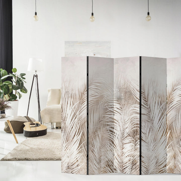 Dekoratīvais aizslietnis ar palmu lapu motīvu, divpusējs, bēšā, krāsā, 225x172 L-ART