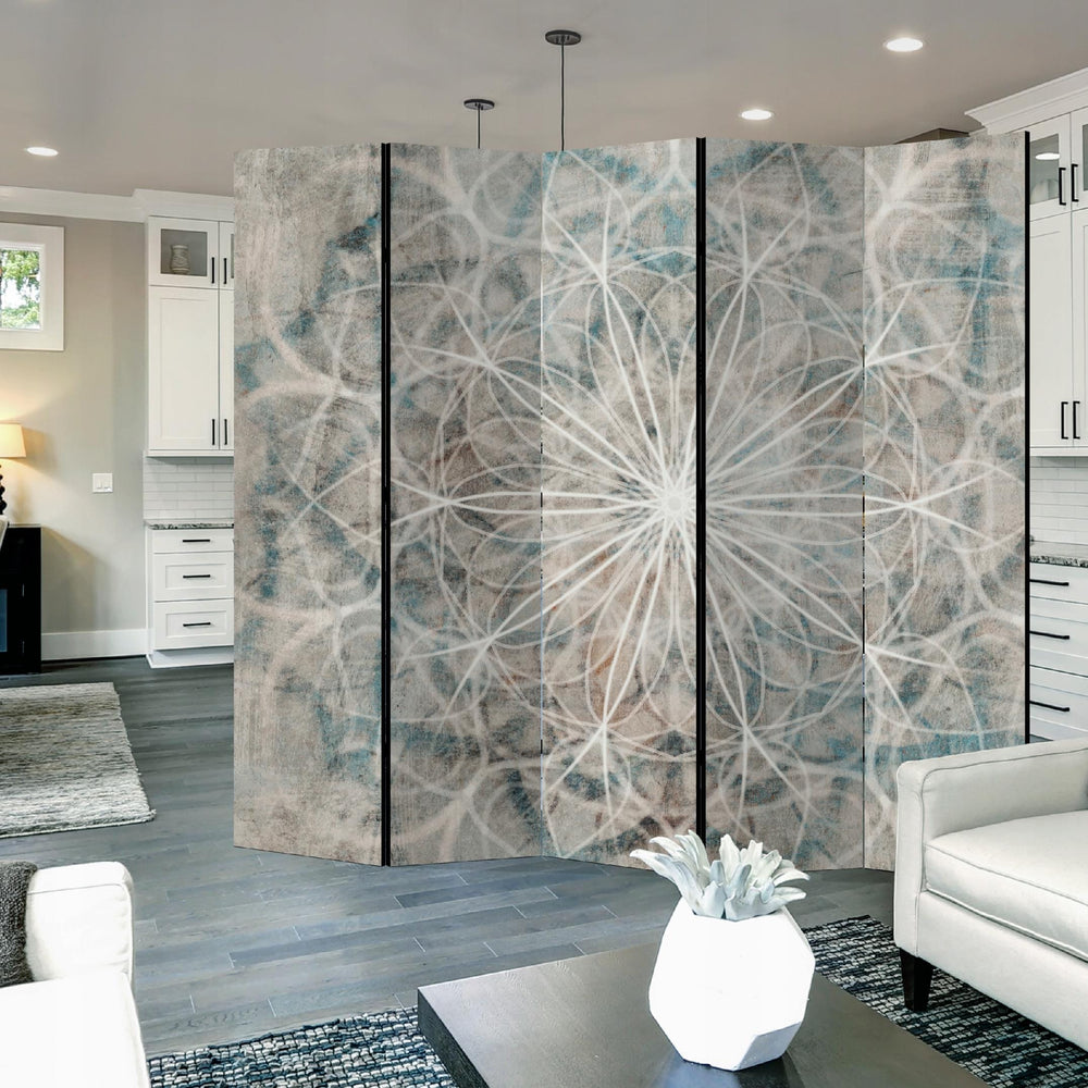 Dekoratīvais aizslietnis, vienpusējs istabas sadalītājs, 225x172, Ziemas Mandala L-ART