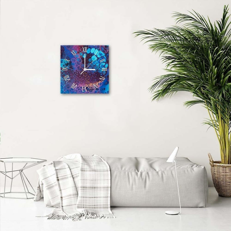 Dekoratīvais sienas pulkstenis Ar marmora rakstu (violeta versija) Home Trends