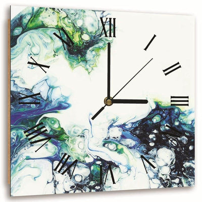 Dekoratīvais sienas pulkstenis Ar marmoru zilos toņos Home Trends