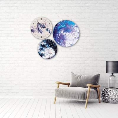 Dekoratīvais sienas pulkstenis Marmors (violets) Home Trends