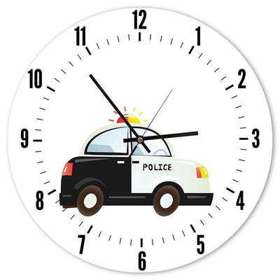 Dekoratīvais sienas pulkstenis Maza policijas automašīna Home Trends