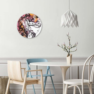 Dekoratīvais sienas pulkstenis Oranžā abstrakcija Home Trends