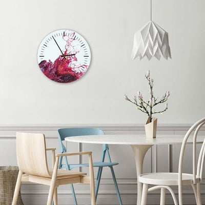 Dekoratīvais sienas pulkstenis Sarkanā marmora abstrakcija  Home Trends