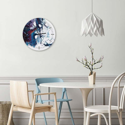 Dekoratīvais sienas pulkstenis Tumši zils marmors Home Trends