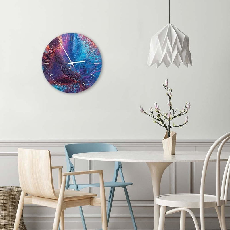 Dekoratīvais sienas pulkstenis Violets marmors (otra versija) Home Trends