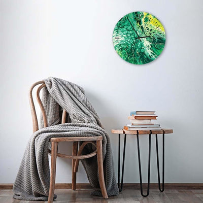 Dekoratīvais sienas pulkstenis Zaļš marmors Home Trends