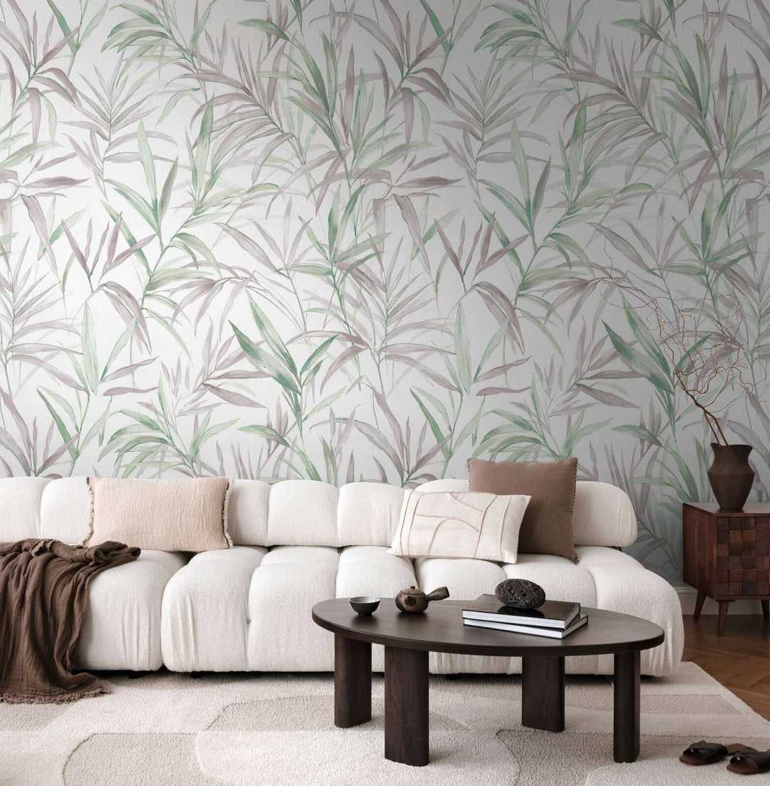 Dekoratīvas tapetes ar filigrāniem lapu vijumiem delikātās krāsās | 3011634 AS Creation