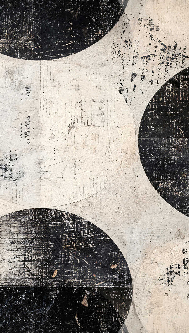 Dekoratīvās tapetes ar lieliem melniem apļiem uz gaiša fona | 3011621 AS Creation