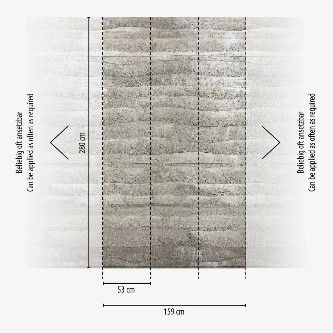 Dekoratīvās tapetes ar modernu betona faktūru, pelēkā - 3013155 AS Creation