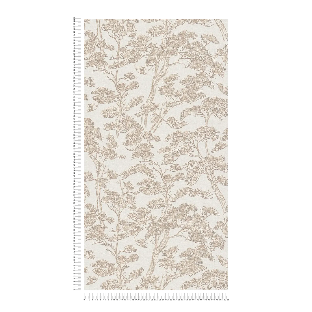 Dekoratīvas tapetes ar koku dizainu, bēšā - 3006774 AS Creation