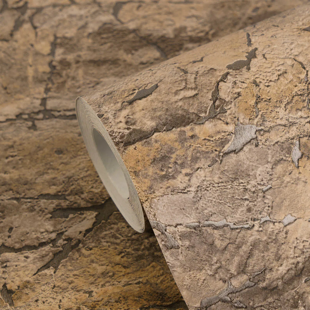 Dekoratīvās tapetes ar teksturētu virsmu brunā krāsā - 3012667 AS Creation