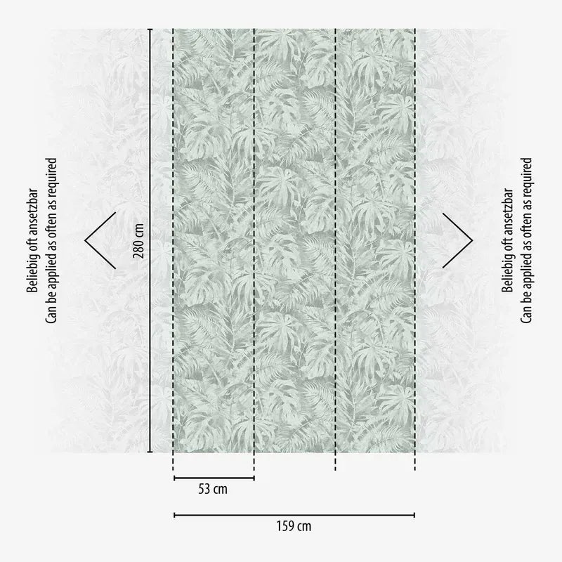 Dekoratīvas tapetes ar zaļām palmu lapām | zaļā krāsā | 3011640 AS Creation