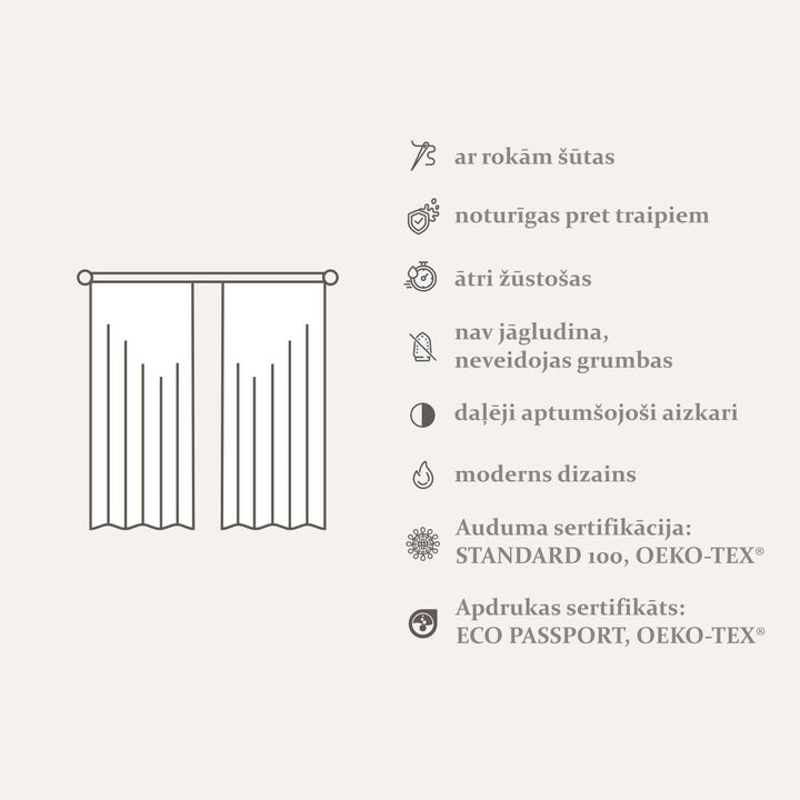 Dekoratīvie Dienas un nakts aizkari - - Jūgendstila lapas zelta krāsā, 147143 Tapetenshop.lv
