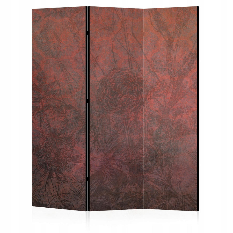 Dekoratīvs divpusējs aizslietnis, 135x172, Vakara dārzs - silti sarkanie toņi ar klasisku ziedu motīvu L-ART