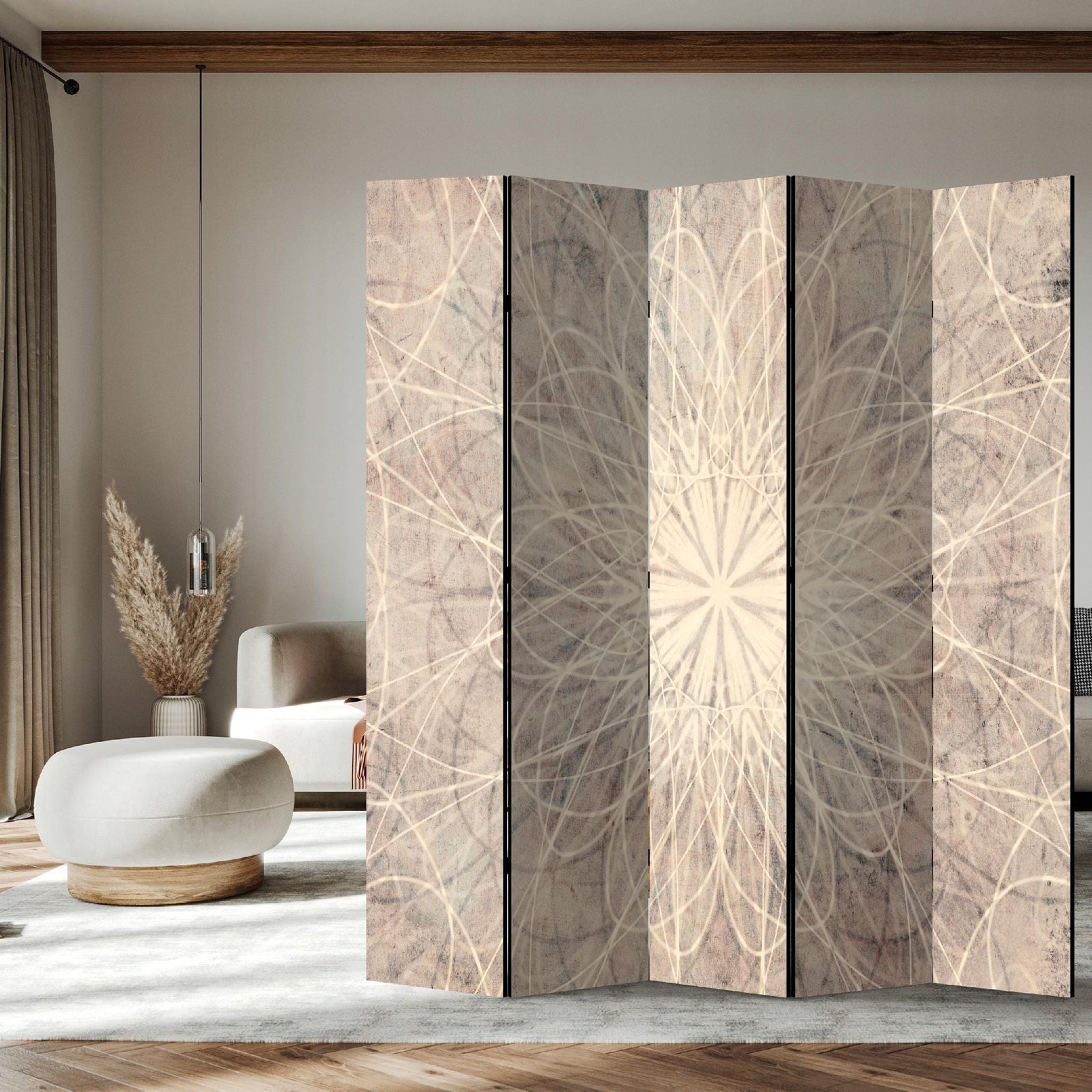 Dekoratīvs istabas aizslietnis ar mandalu, divpusējs, 225x172 L-ART