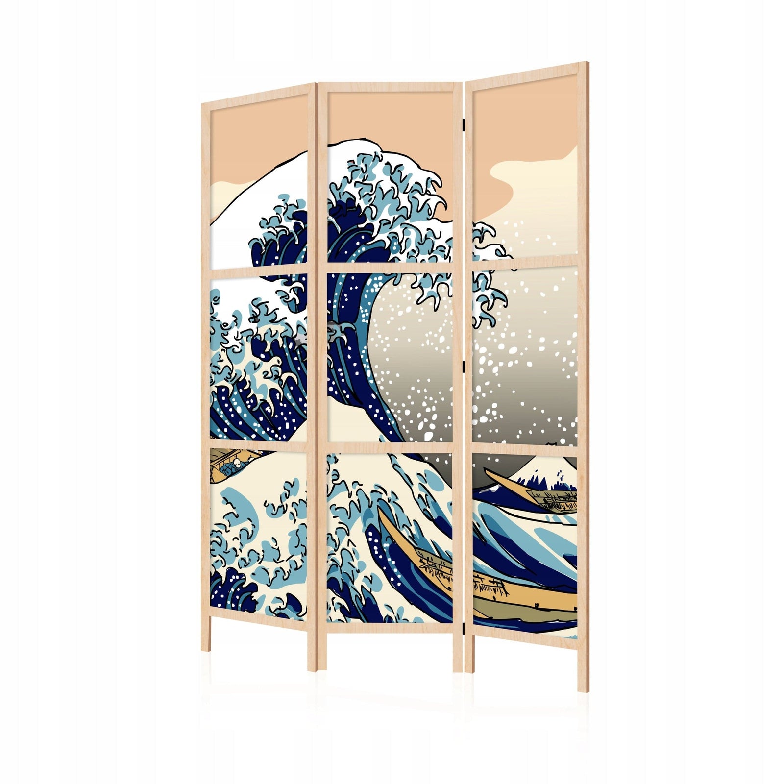 Dekoratīvs japāņu aizslietnis, vienpusējs 135x172, Lielais vilnis pie Kanagavas L-ART