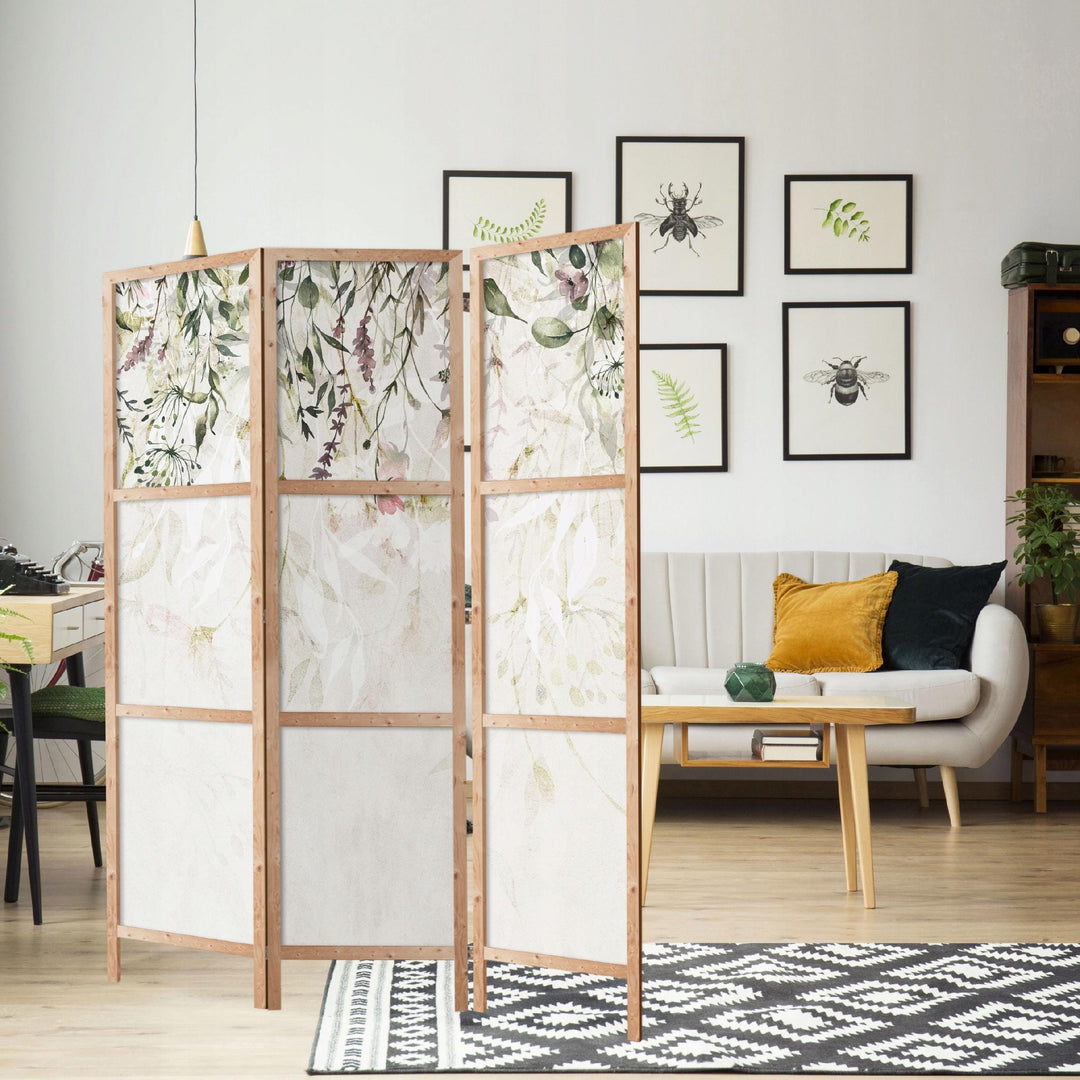 Dekoratīvs japāņu aizslietnis, vienpusējs, 135x172, Pavasara dārzs ar īpaši vieglu un gaisīgu noskaņu L-ART