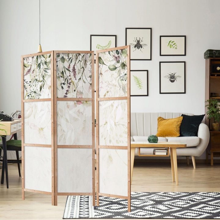 Dekoratīvs japāņu aizslietnis, vienpusējs, 135x172, Pavasara dārzs ar īpaši vieglu un gaisīgu noskaņu L-ART