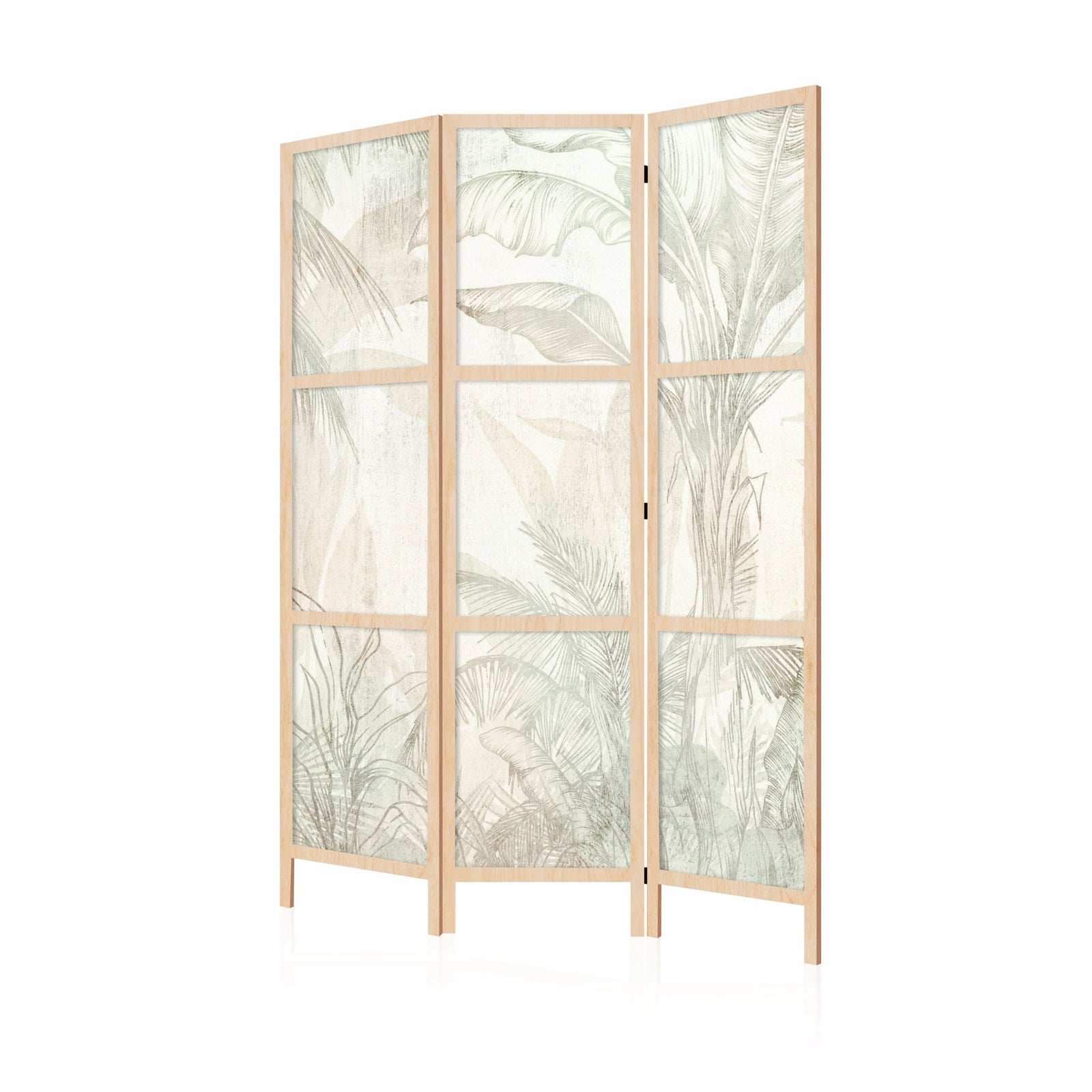 Dekoratīvs japāņu aizslietnis, vienpusējs 135x172, Tropu dārzs bēšos toņos L-ART