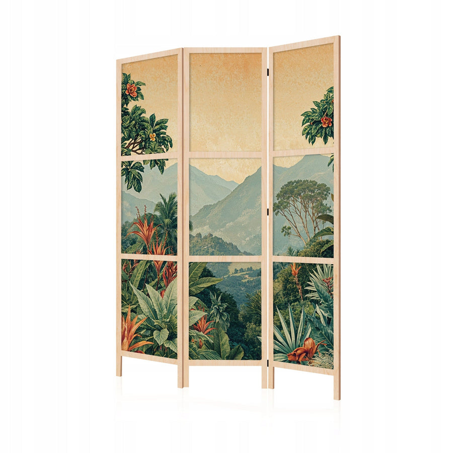Dekoratīvs japāņu aizslietnis, vienpusējs 135x172, Vintāžas tropu ainava L-ART