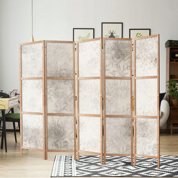 Dekoratīvs japāņu aizslietnis, vienpusējs 225x172, Botānika - grafiskas līnijas un skices stils L-ART