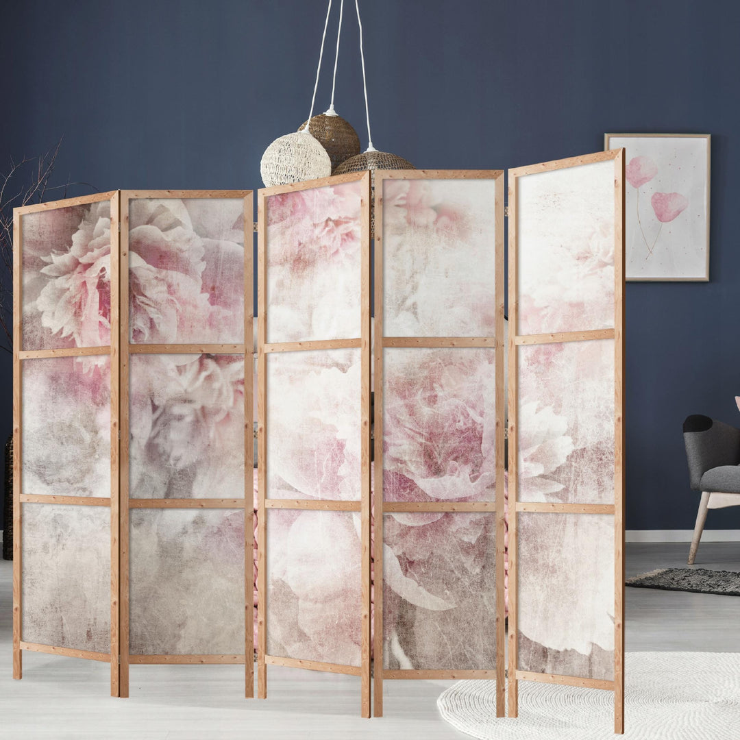 Dekoratīvs japāņu aizslietnis, vienpusējs, 225x172, Sarkanās peonijas (vintāžas) L-ART