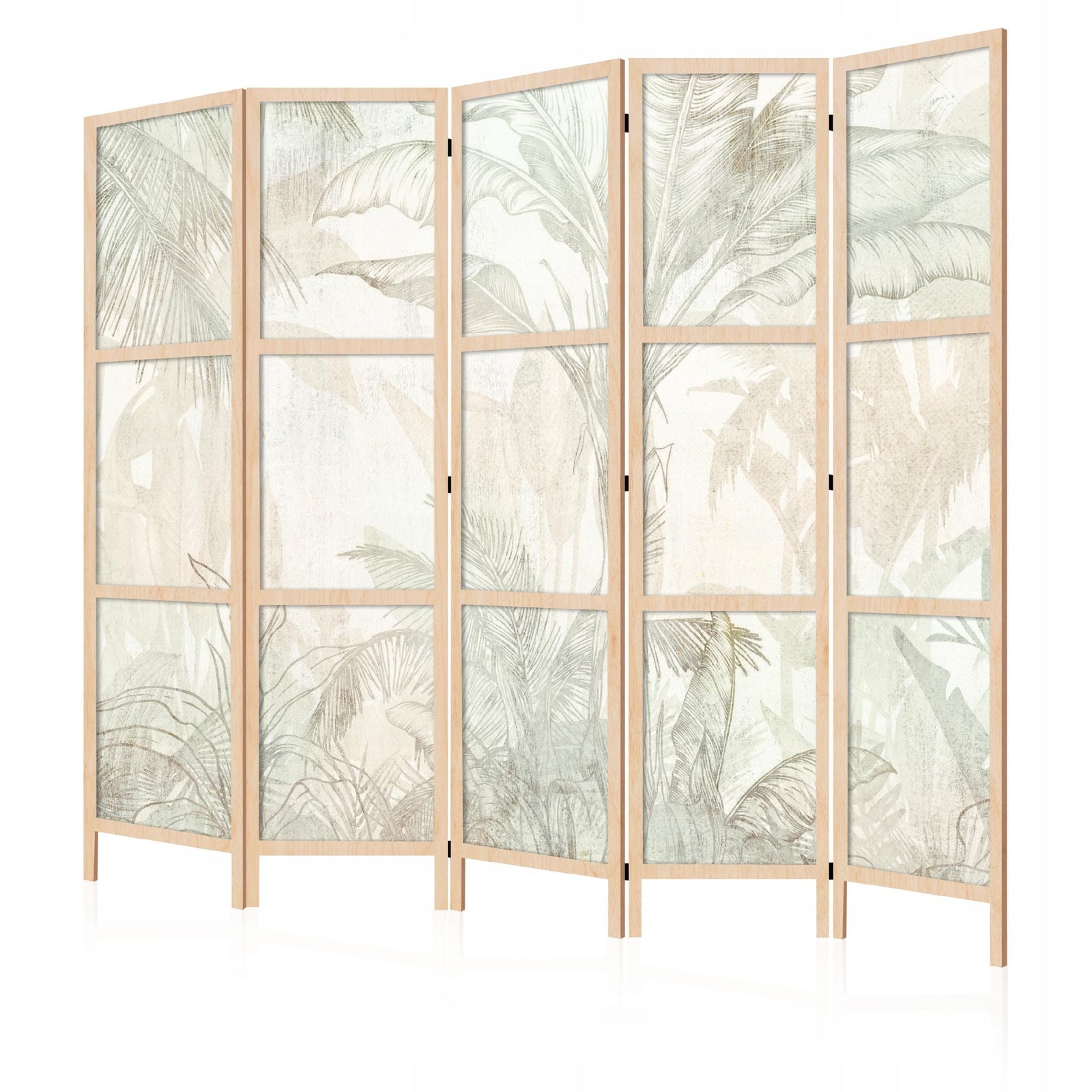 Dekoratīvs japāņu aizslietnis, vienpusējs 225x172, Tropu dārzs bēšos toņos L-ART
