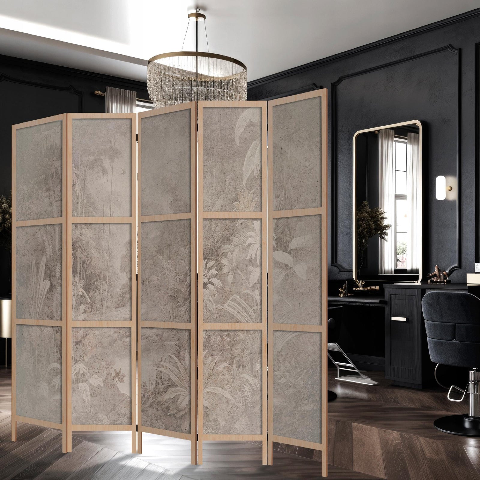 Dekoratīvs japāņu aizslietnis, vienpusējs 225x172, Tropu džungļu ainava L-ART