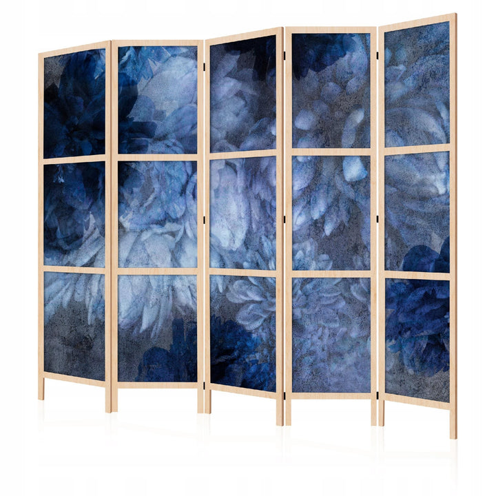 Dekoratīvs japāņu aizslietnis, vienpusējs 225x172, Tumši zilie sapņu ziedi L-ART