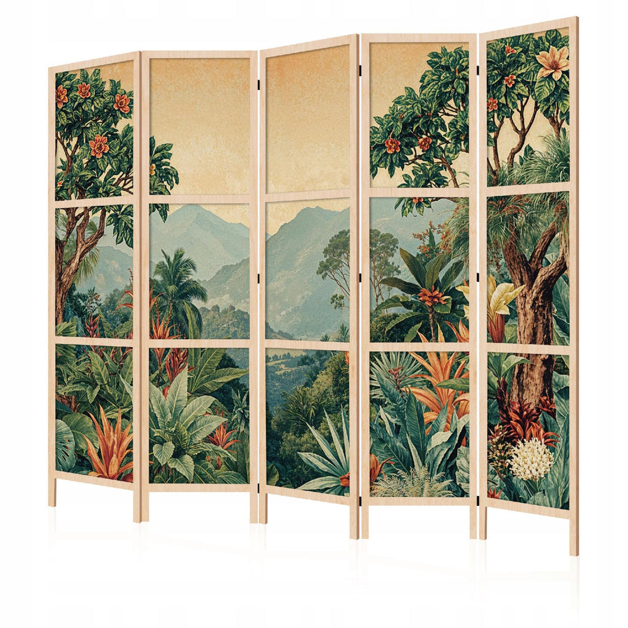 Dekoratīvs japāņu aizslietnis, vienpusējs 225x172, Vintāžas tropu ainava L-ART