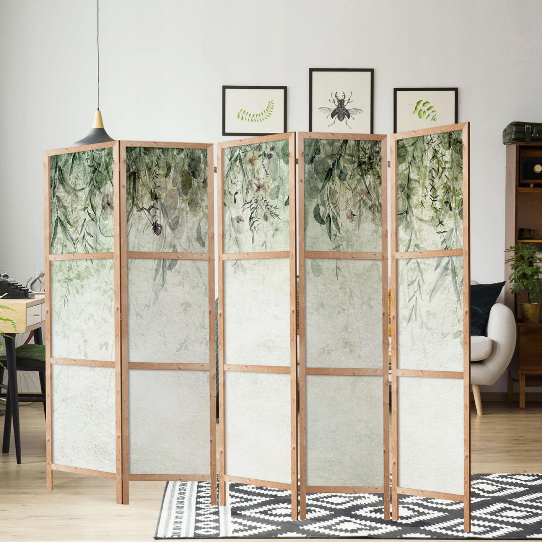 Dekoratīvs japāņu aizslietnis, vienpusējs 225x172, Zaļais dārzs (akvarelis) L-ART