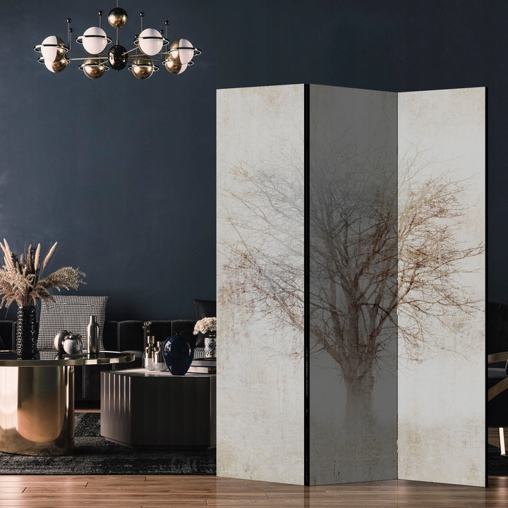 Dekoratīvs vienpusējs aizslietnis, Koka siluets (Sepia toņos), 135x172 L-ART