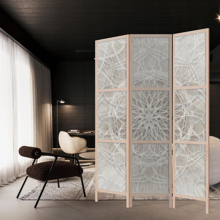 Gaiši Pelēks Aizslietnis ar Mandalas Rakstu L-ART