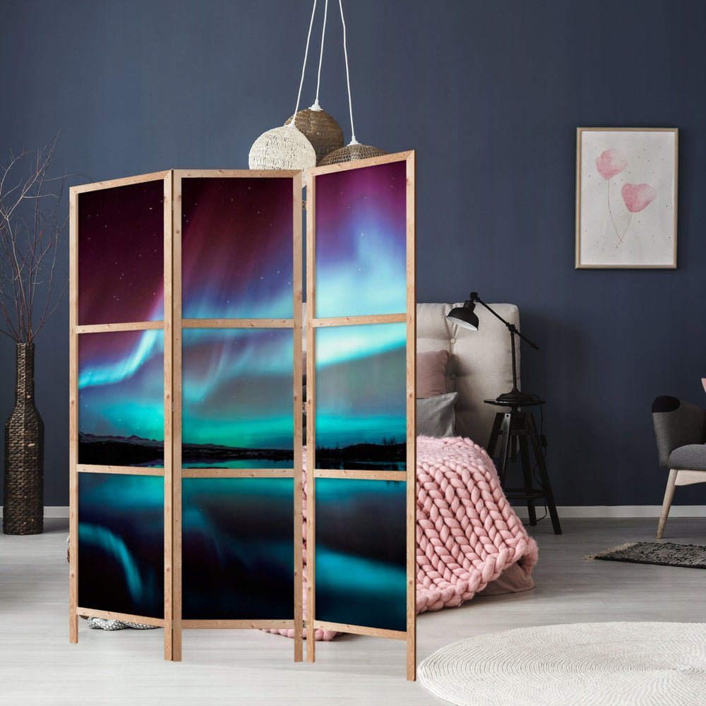 Dekoratīvs vienpusējs japāņu aizslietnis 135x172, Maģiskā ziemeļblāzma L-ART