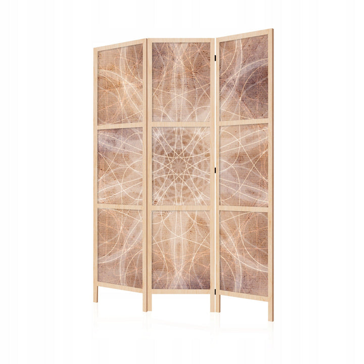 Dekoratīvs vienpusējs japāņu aizslietnis 135x172, Terakotas mandala (Silti brūnie toņi) L-ART