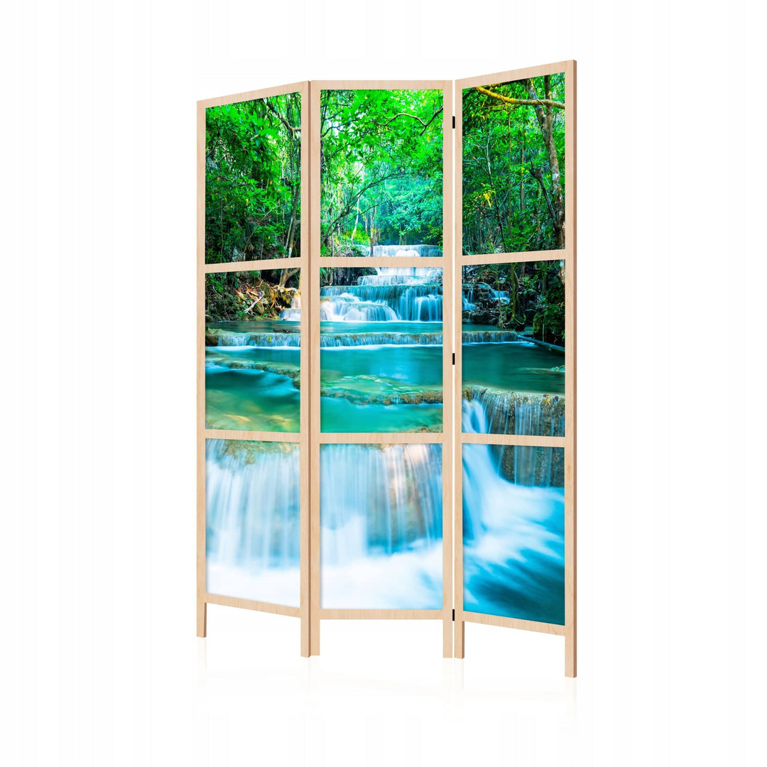 Dekoratīvs vienpusējs japāņu aizslietnis 135x172, Tropiskais ūdenskritums L-ART
