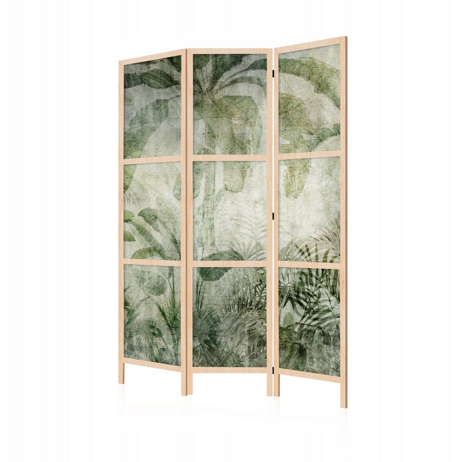 Dekoratīvs vienpusējs japāņu aizslietnis 135x172, Tropu lapas tumši zaļā krāsā L-ART