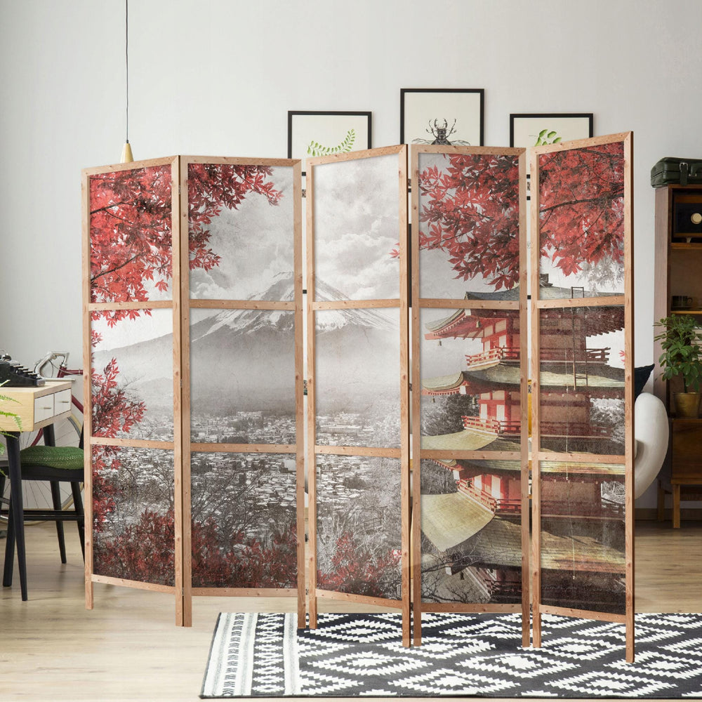 Austrumu stila aizslietnis – Rudens Japānā (Sarkans/Pelēks) L-ART