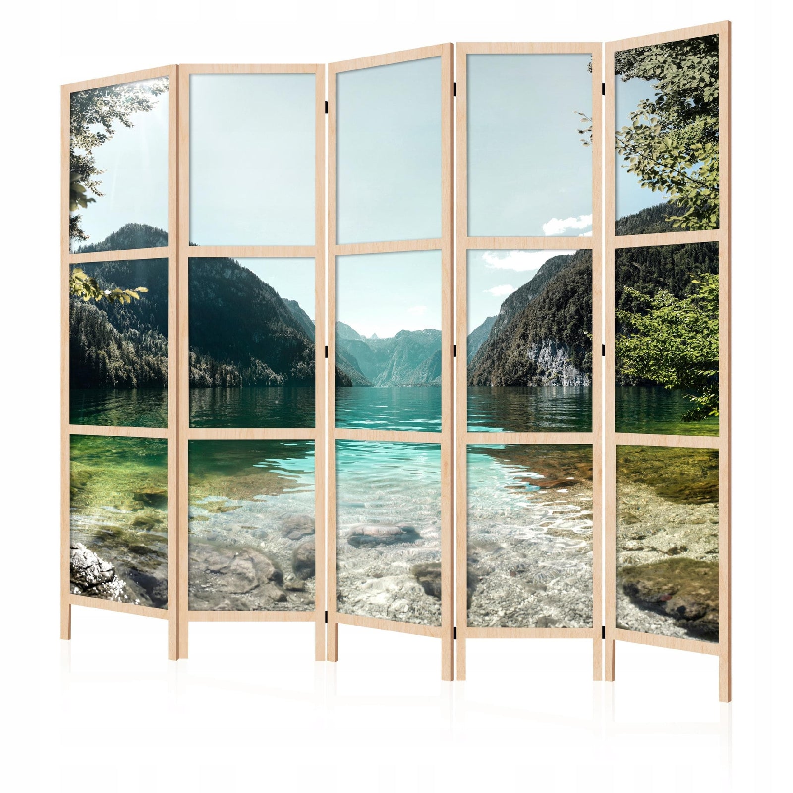 Dekoratīvs Aizslietnis ar Kalnu un Ezera Ainavu, 225x172 L-ART