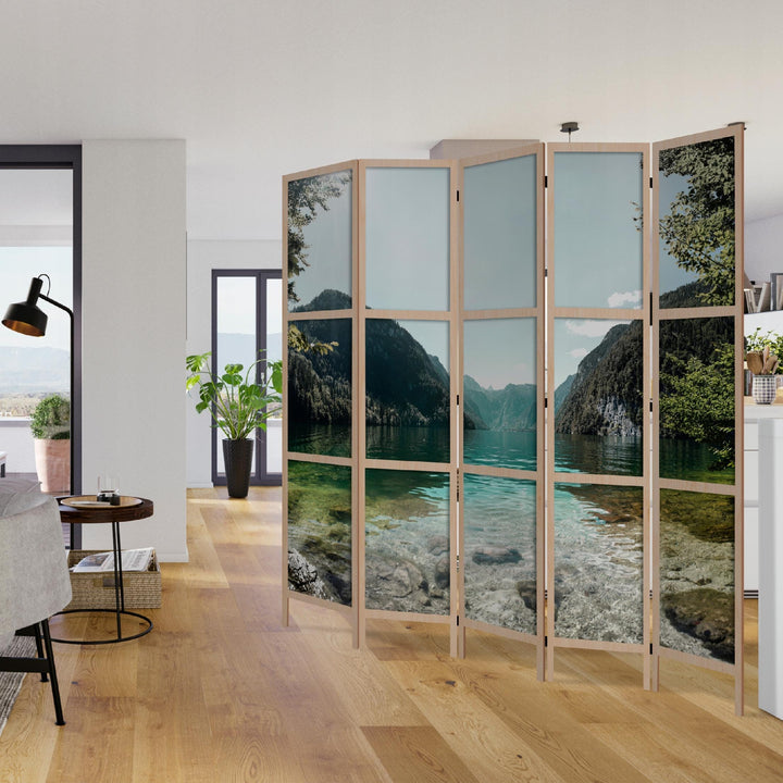 Dekoratīvs Aizslietnis ar Kalnu un Ezera Ainavu, 225x172 L-ART