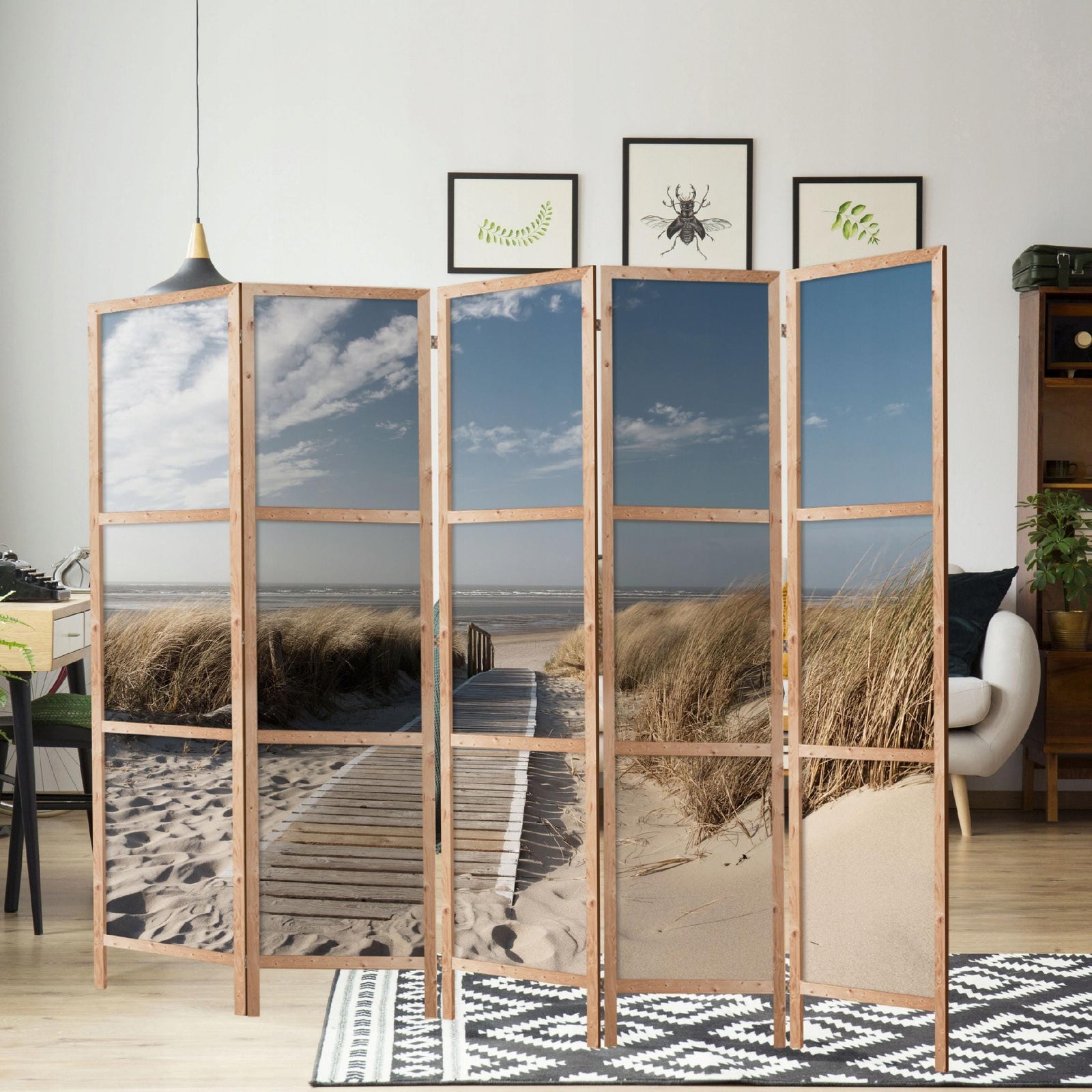 Dekoratīvs vienpusējs japāņu aizslietnis 225x172, Saulainā jūras piekraste L-ART