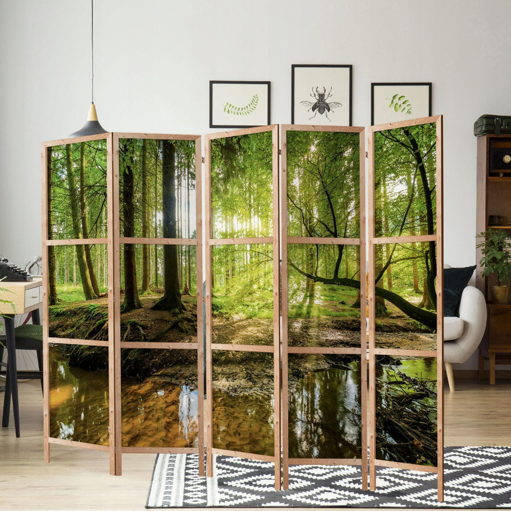 Dekoratīvs vienpusējs japāņu aizslietnis 225x172, Saulainais meža strauts L-ART