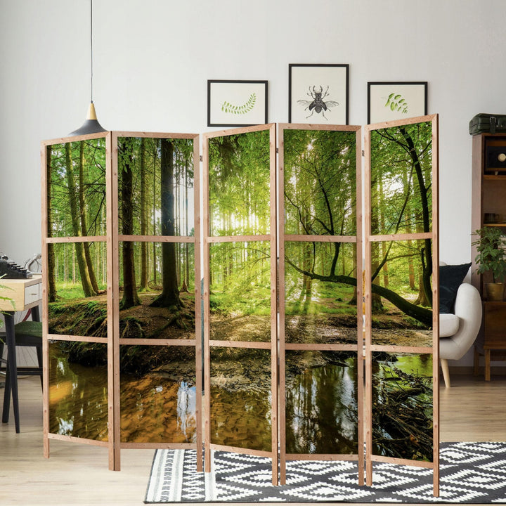 Dekoratīvs vienpusējs japāņu aizslietnis 225x172, Saulainais meža strauts L-ART