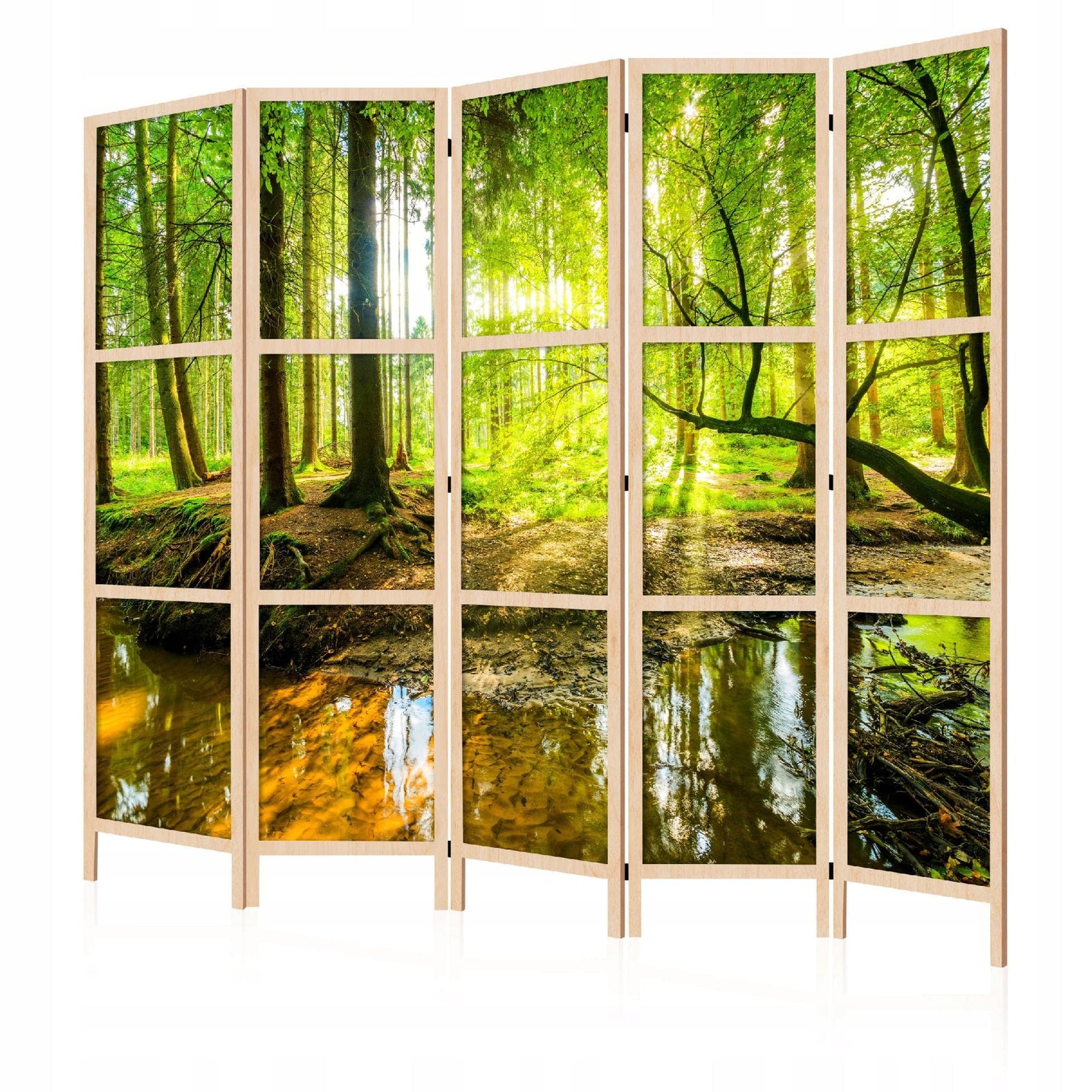 Dekoratīvs vienpusējs japāņu aizslietnis 225x172, Saulainais meža strauts L-ART