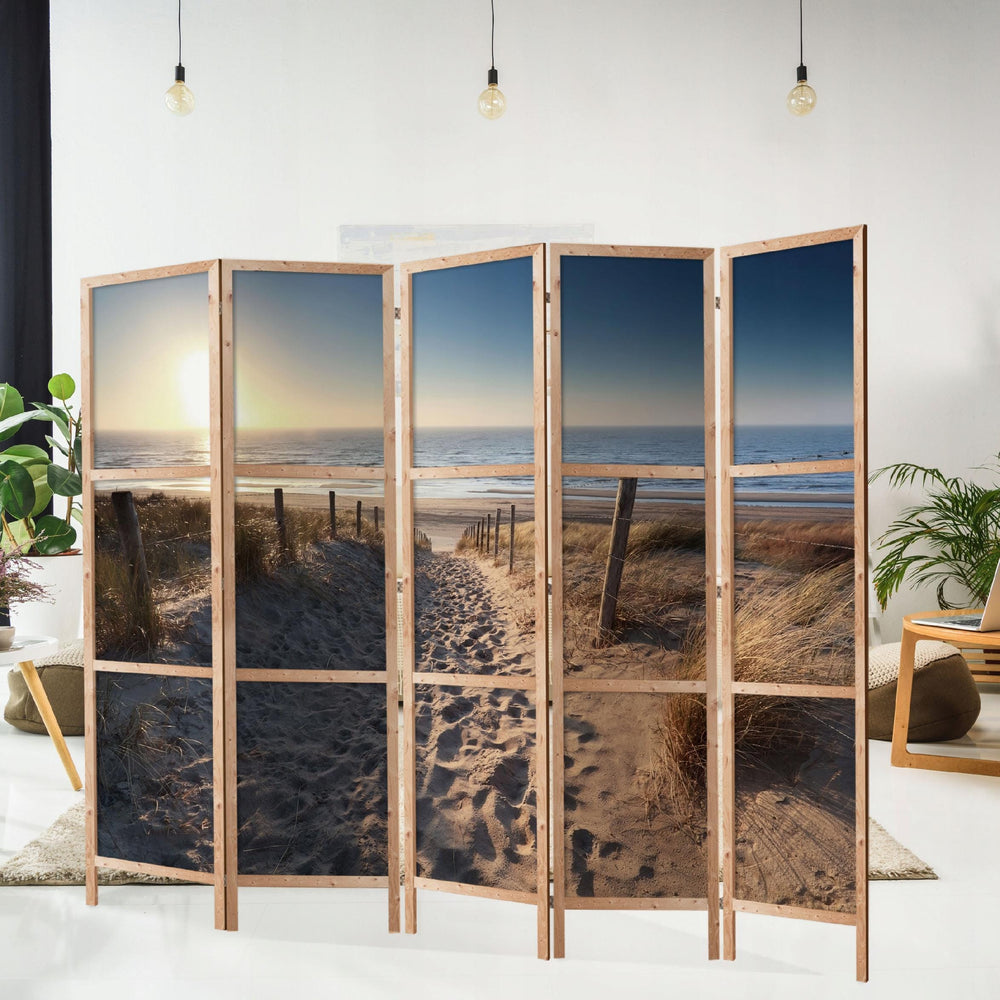 Dekoratīvs vienpusējs japāņu aizslietnis 225x172, Saulriets pie jūras L-ART