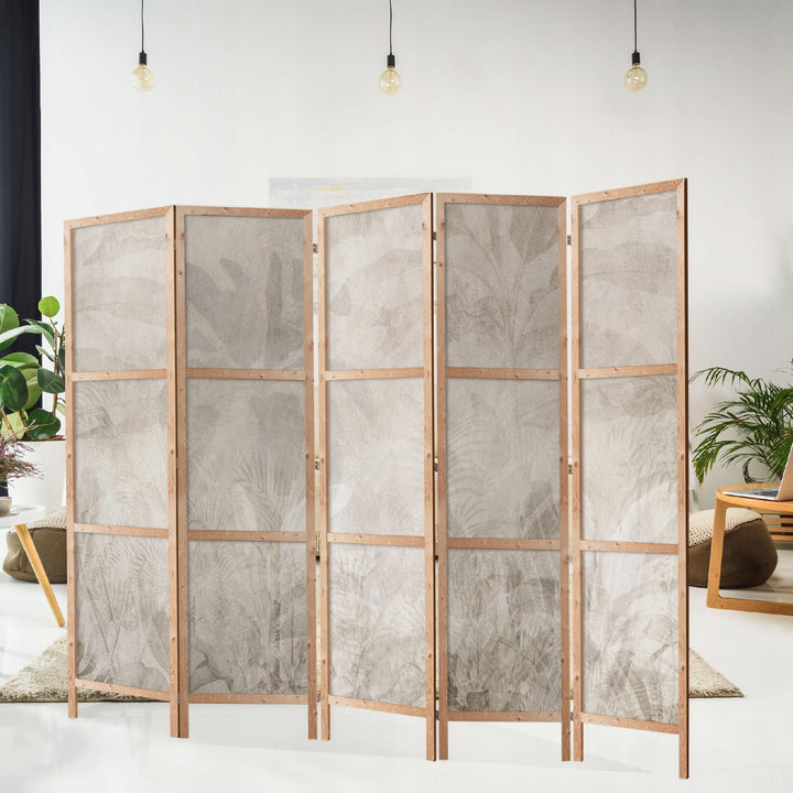 Dekoratīvs vienpusējs japāņu aizslietnis 225x172 Palmu lapas krēmkrāsā L-ART