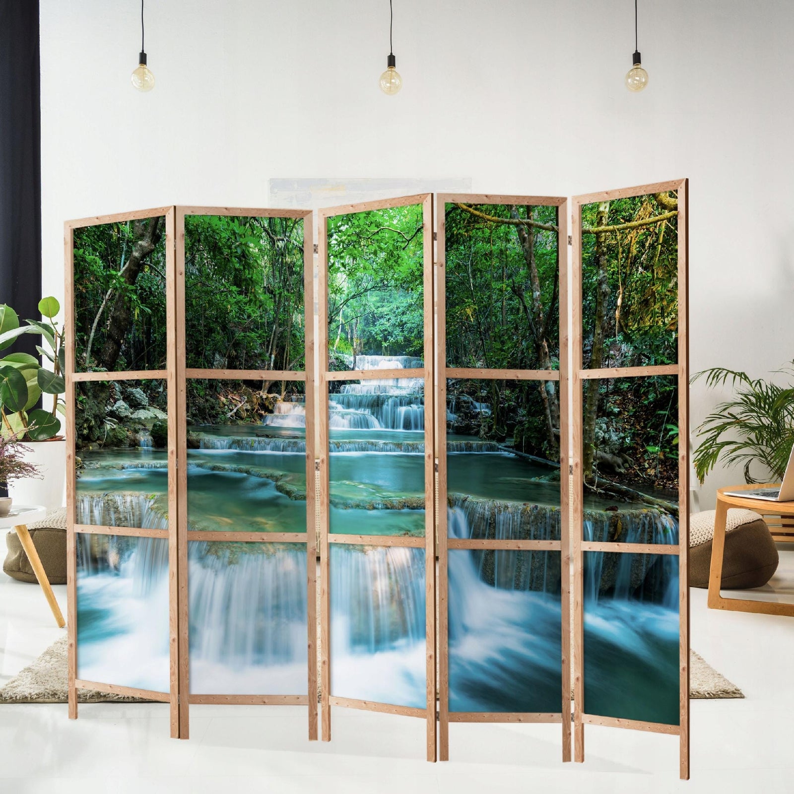 Dekoratīvs vienpusējs japāņu aizslietnis 225x172, Tropiskais ūdenskritums L-ART