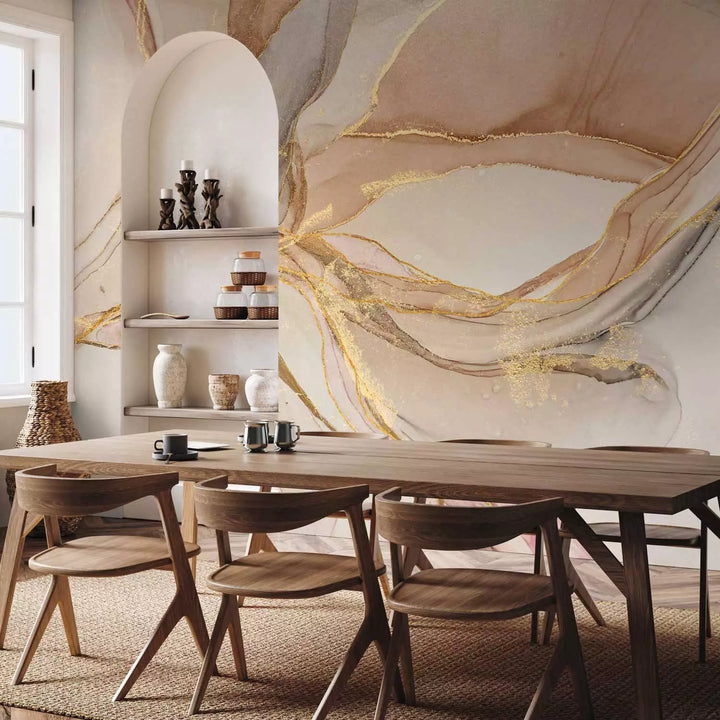 Fototapetes - Bēša kompozīcija, kas imitē marmoru, 151905